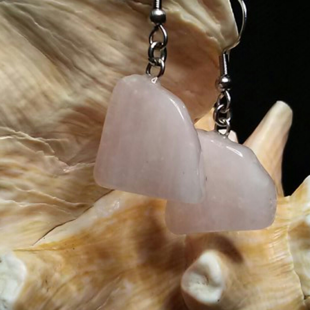 5/$25 Rose Quartz Earrings - Picture 3 of 6
